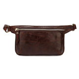 Mibel Distressed Leather Waist Pack/Crossbody - Dark Brown waist pack - Vicenzo Leather - Designer