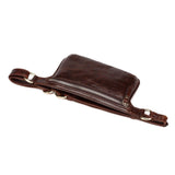 Mibel Distressed Leather Waist Pack/Crossbody - Dark Brown waist pack - Vicenzo Leather - Designer