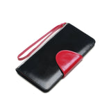 Maine Distresed Leather Coin Purse / Womens Wallet - Black Wallets - Vicenzo Leather - Designer