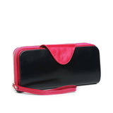 Kamille Distressed leather Coin Purse Women's Wallet - Black Wallets - Vicenzo Leather - Designer