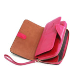 Kamille Distressed leather Coin Purse Women's Wallet - Black Wallets - Vicenzo Leather - Designer