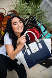 Peace Leather Tote Handbag Handbags - Vicenzo Leather - Designer